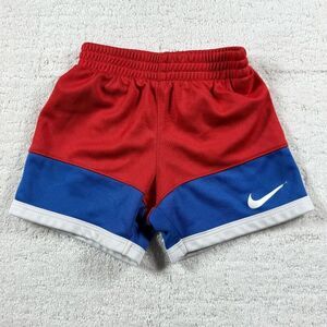 Nike Dri Fit Colorblock Blue Red Elastic Waist Shorts - Toddler US 12M